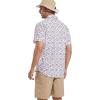 imageAlex Vando Printed Fishing Shirts Short Sleeve Outdoor Casual Shirt with Mesh InsideWhite Fish