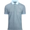 imageAlex Vando Mens Lace Polo Shirts Fashion Vibrant Short Sleeve Casual Shirts for MenBlue
