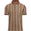 imageAlex Vando Mens Lace Polo Shirts Fashion Vibrant Short Sleeve Casual Shirts for MenBlue Multi