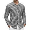 imageAlex Vando Mens Linen Long Sleeve Casual Button Down Shirt for Men Beach Wedding ShirtsBlack