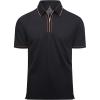 imageAlex Vando Mens Zipper Golf Shirt Moisture Wicking Zip Up Solid Fashion Polo ShirtsBlack