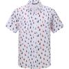 imageAlex Vando Printed Fishing Shirts Short Sleeve Outdoor Casual Shirt with Mesh InsideWhite Boat