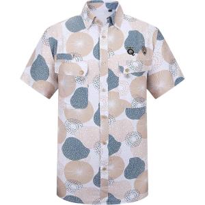 imageAlex Vando Printed Fishing Shirts Short Sleeve Outdoor Casual Shirt with Mesh InsideSand Dollar