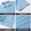 imageAlex Vando Mens Cotton Polo Shirts VNeck Short Sleeve Casual Shirts for MenBlue Jacquard