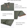 imageAlex Vando Mens Cotton Polo Shirts VNeck Short Sleeve Casual Shirts for MenFashion Army