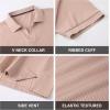 imageAlex Vando Mens Cotton Polo Shirts VNeck Short Sleeve Casual Shirts for MenPink Jacquard