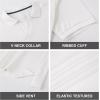 imageAlex Vando Mens Cotton Polo Shirts VNeck Short Sleeve Casual Shirts for MenWhite Jacquard