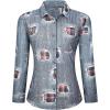 imageAlex Vando Womens Flannel Shirt Regular Long Sleeve Button Down Flannel Shirts for WomenDistressed Blue