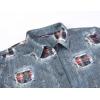 imageAlex Vando Womens Flannel Shirt Regular Long Sleeve Button Down Flannel Shirts for WomenDistressed Blue