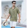 imageAlex Vando Mens Hawaiian Shirts Short Sleeve Summer Aloha Hawaii ShirtsGreenBlack