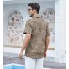 imageAlex Vando Mens Hawaiian Shirts Short Sleeve Summer Aloha Hawaii ShirtsKhakiBlack