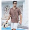 imageAlex Vando Mens Hawaiian Shirts Short Sleeve Summer Aloha Hawaii ShirtsPinkBlack