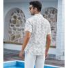 imageAlex Vando Mens Hawaiian Shirts Short Sleeve Summer Aloha Hawaii ShirtsWhite Firworks