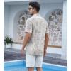 imageAlex Vando Mens Hawaiian Shirts Short Sleeve Summer Aloha Hawaii ShirtsWhiteBlack