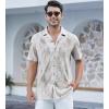 imageAlex Vando Mens Hawaiian Shirts Short Sleeve Summer Aloha Hawaii ShirtsWhiteBlack
