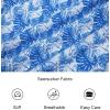 imageAlex Vando Mens Hawaiian Shirts Short Sleeve Summer Aloha Hawaii ShirtsWhiteBlue Leaf