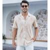 imageAlex Vando Mens Hawaiian Shirts Short Sleeve Summer Aloha Hawaii ShirtsWhiteCoffee