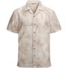 imageAlex Vando Mens Hawaiian Shirts Short Sleeve Summer Aloha Hawaii ShirtsWhiteCoffee
