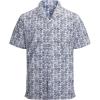 White/Navy Leaf