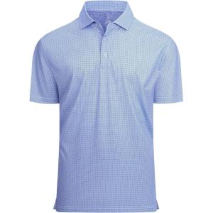 imageAlex Vando Mens Golf Shirt Moisture Wicking Classic Print Golf Shirts for MenBlack Square 25