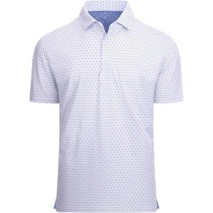 imageAlex Vando Mens Golf Shirt Moisture Wicking Classic Print Golf Shirts for MenBlue Dots