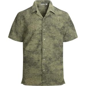 imageAlex Vando Mens Hawaiian Shirts Short Sleeve Summer Aloha Hawaii ShirtsGreenBlack