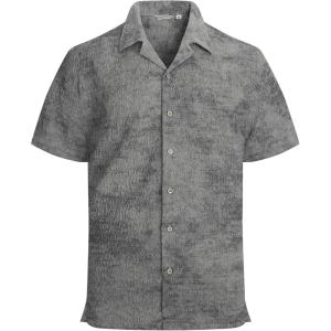 imageAlex Vando Mens Hawaiian Shirts Short Sleeve Summer Aloha Hawaii ShirtsGreyBlack