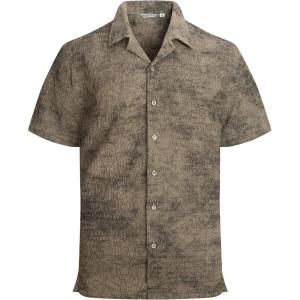 imageAlex Vando Mens Hawaiian Shirts Short Sleeve Summer Aloha Hawaii ShirtsKhakiBlack