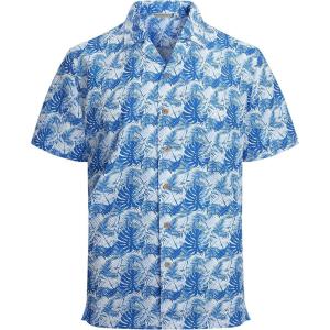 imageAlex Vando Mens Hawaiian Shirts Short Sleeve Summer Aloha Hawaii ShirtsWhiteBlue Leaf