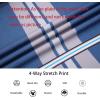 imageAlex Vando Mens Big Plaid Button Down Shirts Wrinkle Free 4Way Stretch Smart Casual ShirtRoyalBlack