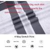 imageAlex Vando Mens Big Plaid Button Down Shirts Wrinkle Free 4Way Stretch Smart Casual ShirtWhiteBlack