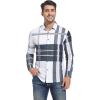 imageAlex Vando Mens Big Plaid Button Down Shirts Wrinkle Free 4Way Stretch Smart Casual ShirtWhiteBlack