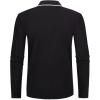 imageAlex Vando Mens Retro Cardigan Shirts Long Sleeve Two Pockets Knit Casual Button Down Shirts for MenBlack