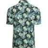 imageAlex Vando Mens Hawaiian Golf Shirt Moisture Wicking Digital Print Golf Shirts for MenGreen Leaf