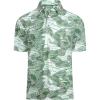 imageAlex Vando Mens Hawaiian Golf Shirt Moisture Wicking Digital Print Golf Shirts for MenWhite Green Leaf