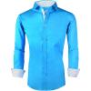 imageAlex Vando Mens Dress Shirts Regular Fit Long Sleeve Stretch Business Dress Shirts for MenL17turquoise