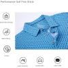 imageAlex Vando Mens Golf Shirt Moisture Wicking QuickDry Print Performance Polo Shirts for MenBlue Navy Square