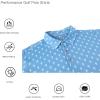 imageAlex Vando Mens Golf Shirt Moisture Wicking QuickDry Print Performance Polo Shirts for MenDusty Blue Ball