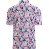 imageAlex Vando Mens Golf Shirt Moisture Wicking QuickDry Print Performance Polo Shirts for MenRed Navy Leaf