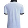 imageAlex Vando Mens Golf Shirt Moisture Wicking QuickDry Print Performance Polo Shirts for MenWhite W Blue Dots