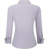 imageAlex Vando Womens Dress Shirts Wrinkle Free Regular Fit Long Sleeve Stretch Work ShirtLt Grey