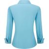 imageAlex Vando Womens Dress Shirts Wrinkle Free Regular Fit Long Sleeve Stretch Work ShirtTurquoise