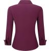 imageAlex Vando Womens Dress Shirts Wrinkle Free Regular Fit Long Sleeve Stretch Work ShirtWine
