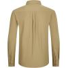 imageAlex Vando Mens Water Proof Button Down Shirts Two Pockets Long Sleeve Outdoor ShirtsKhaki