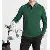 imageAlex Vando Mens Golf Shirt Moisture Wicking QuickDry Solid Long Sleeve Polo Shirts for MenGreen 09
