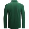 imageAlex Vando Mens Golf Shirt Moisture Wicking QuickDry Solid Long Sleeve Polo Shirts for MenGreen 09