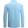 imageAlex Vando Mens Golf Shirt Moisture Wicking QuickDry Solid Long Sleeve Polo Shirts for MenLt Blue 09