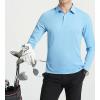 imageAlex Vando Mens Golf Shirt Moisture Wicking QuickDry Solid Long Sleeve Polo Shirts for MenLt Blue 09