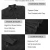 imageAlex Vando Mens Suede Shirt Jackets Long Sleeve Two Pockets Snap Casual Button Down ShirtsBlack