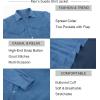 imageAlex Vando Mens Suede Shirt Jackets Long Sleeve Two Pockets Snap Casual Button Down ShirtsBlue